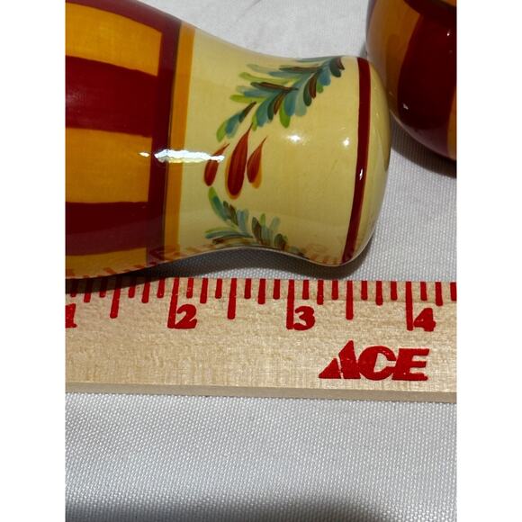 Southern Living "Siena" by Gail Pittman Hand-Painted Salt and Pepper Shaker Set - Picture 6 of 7